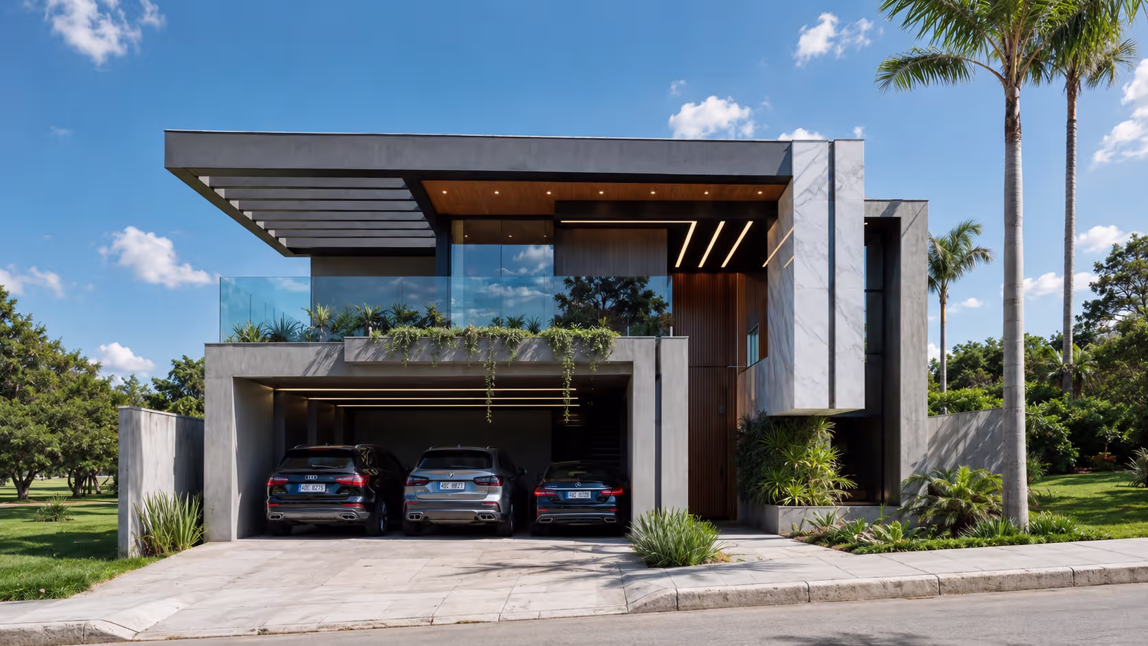 Fachada residencial contemporânea da Átrio Arquitetura